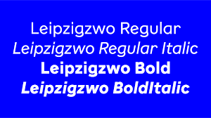 Beispiel einer Leipzigzwo Bold-Schriftart